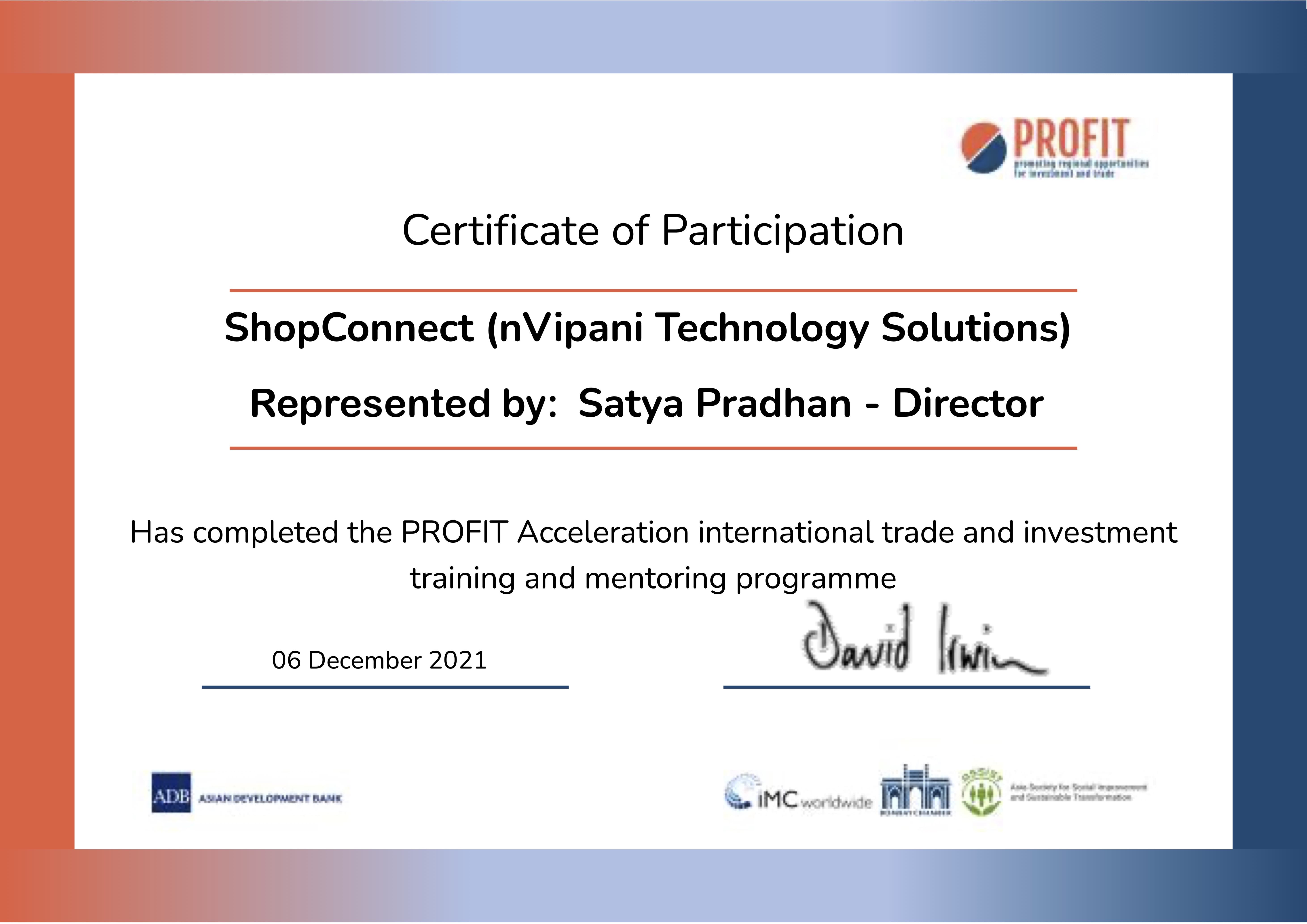 Profit-Certificate-ShopConnect